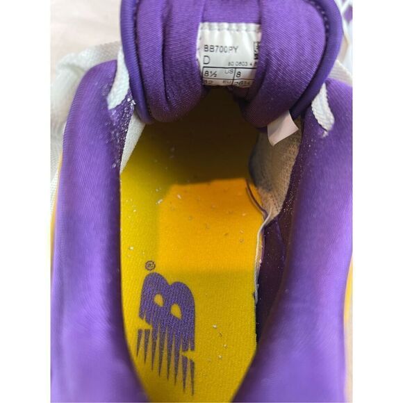 Vintage 1980s New Balance James Worthy Lakers Purple Basketball Shoes Size 8.5 B